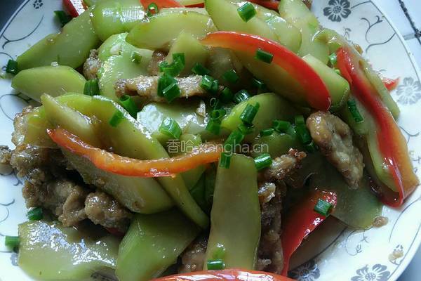 佛手瓜炒瘦肉的做法图解3