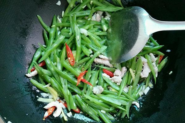 四季豆炒肉的做法图解6