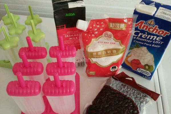 蜜豆牛奶冰棒的做法图解1