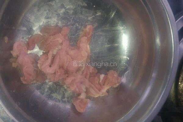 肉炒蒜台的做法图解3