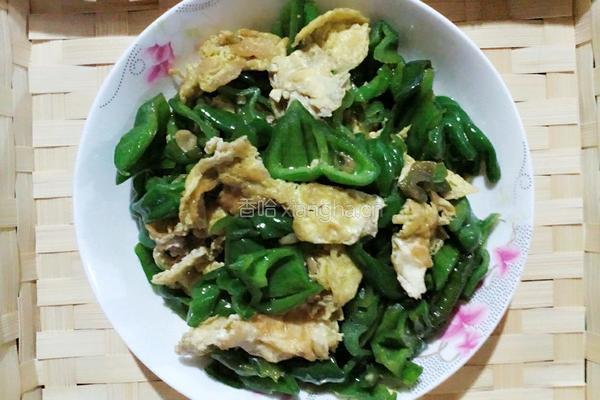 青椒炒鸡蛋的做法图解4