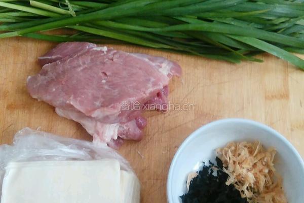 猪肉韭菜小馄炖的做法图解1