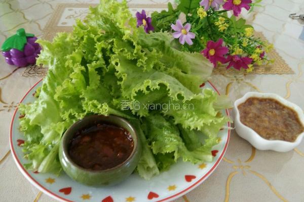生菜两吃（蘸酱蒜泥）的做法图解8