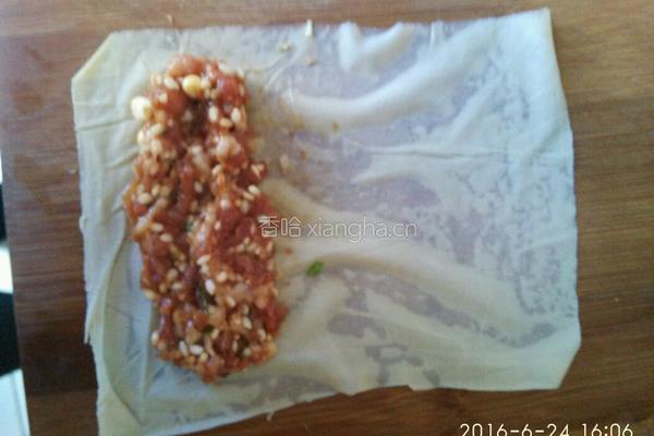 厚豆腐皮糯米肉玉米的做法图解4