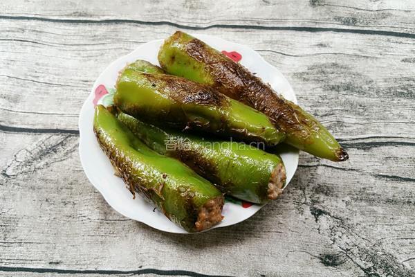 辣椒酿肉的做法图解11