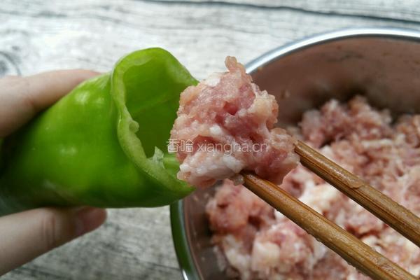 辣椒酿肉的做法图解6