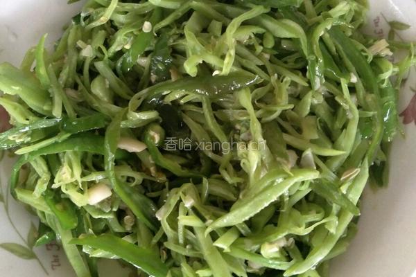 青椒炒茶豆的做法图解4