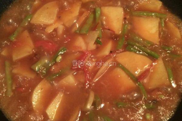 番茄豆角烧土豆的做法图解8