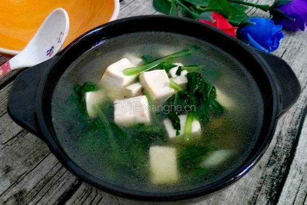 青菜豆腐汤的做法图解7
