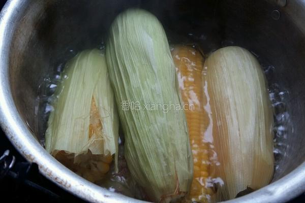 水煮玉米的做法图解3