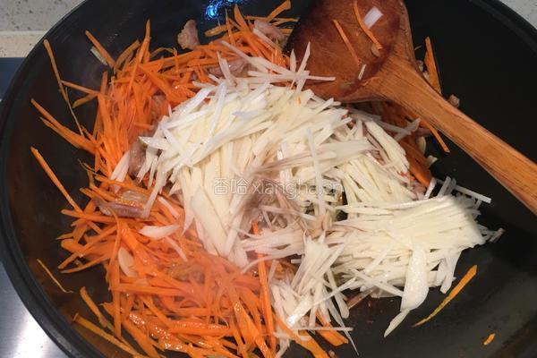 肉炒双丝的做法图解9