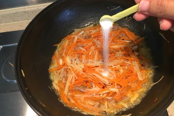 肉炒双丝的做法图解11