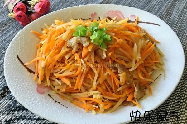 肉炒双丝的做法图解12