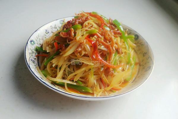 双椒土豆肉丝
