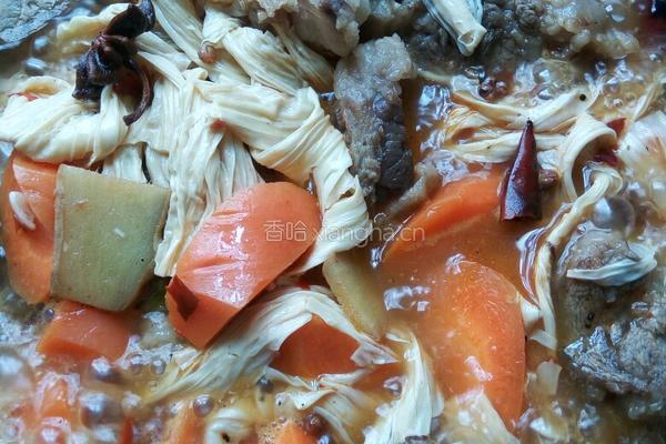 胡萝卜腐竹煲牛腩的做法图解8