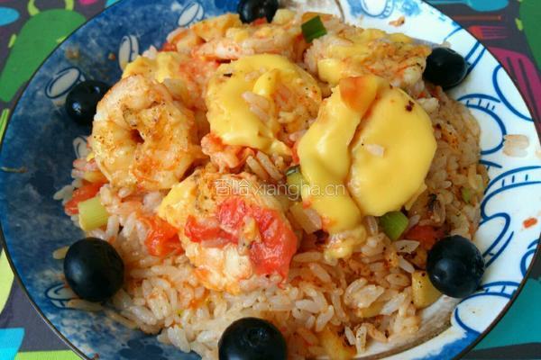 电饼铛芝士焗饭的做法图解6