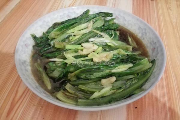 清炒油麦菜的做法图解5