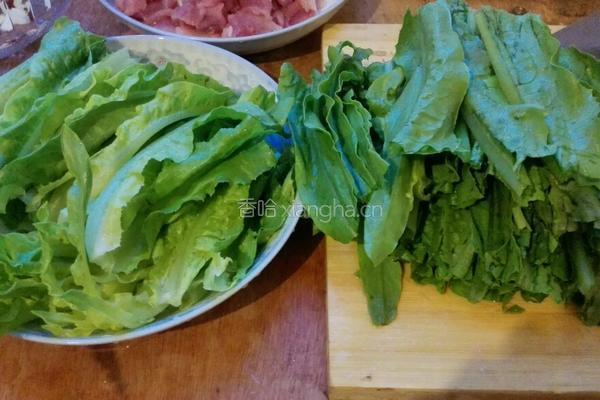 清炒油麦菜的做法图解1