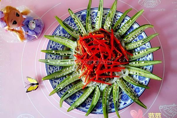 蒜蓉粉丝蒸秋葵的做法图解14