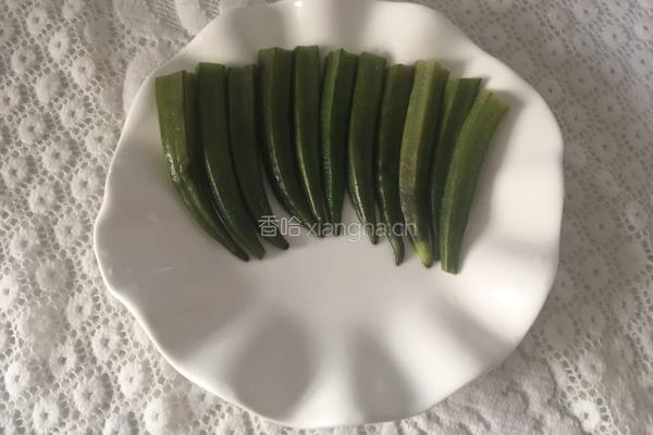 豆豉秋葵的做法图解4