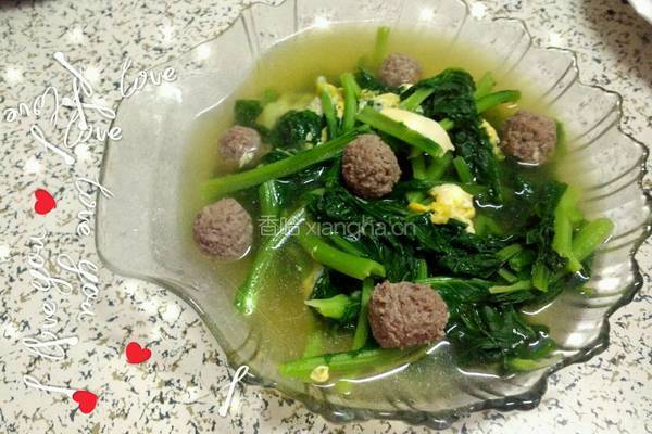 芥菜肉丸鸡蛋汤