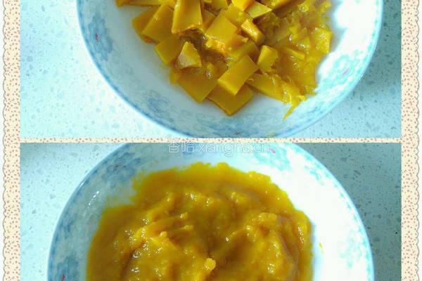 南瓜豆沙芝麻饼的做法图解3