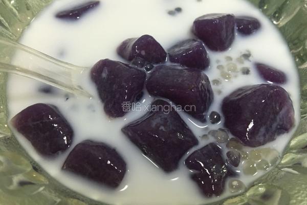 紫薯椰汁西米露的做法图解8