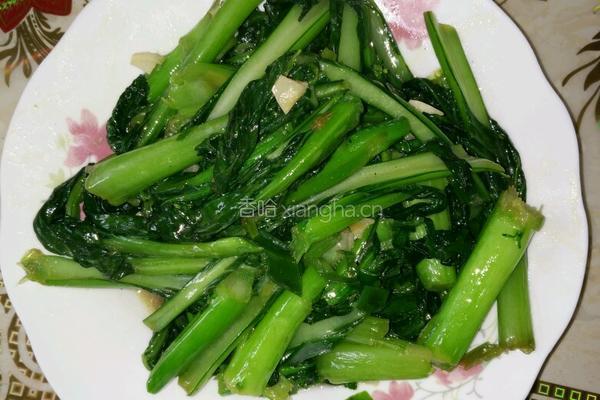 蒜香菜心的做法图解5