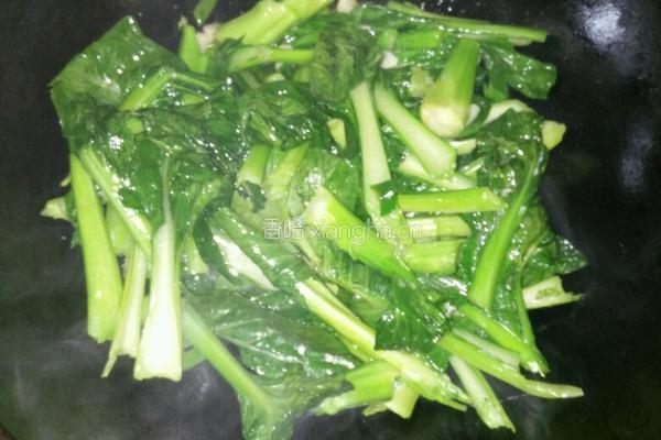 蒜香菜心的做法图解4