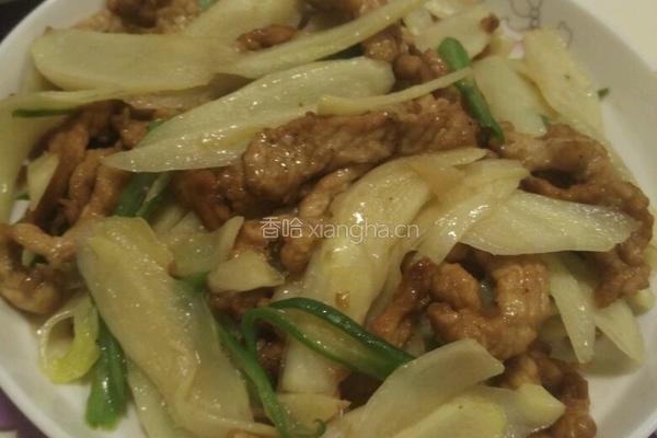 子姜炒肉的做法图解3