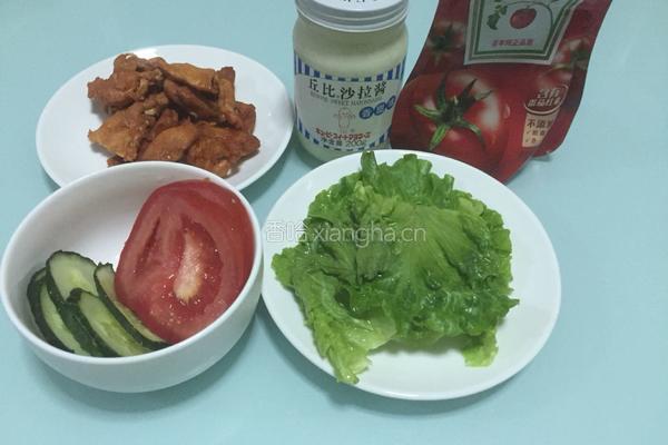 奥尔良鸡腿堡的做法图解7