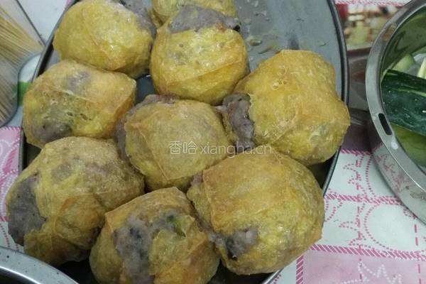南雄芋头泥酿油豆腐的做法图解6