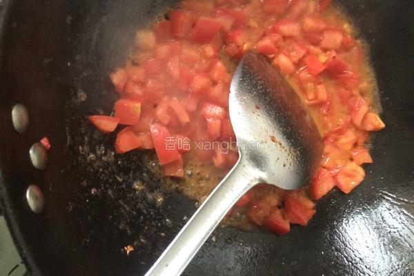 番茄味菜花的做法图解4