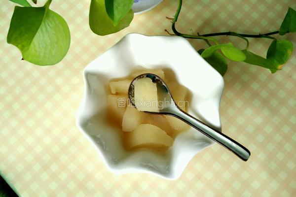 润喉小偏方～冰糖雪梨的做法图解5