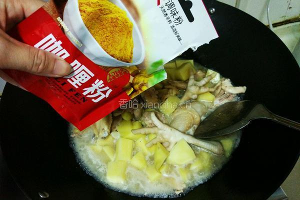 土豆加哩鸡的做法图解4