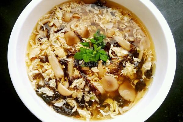 蟹味菇蛋花紫菜汤的做法图解9