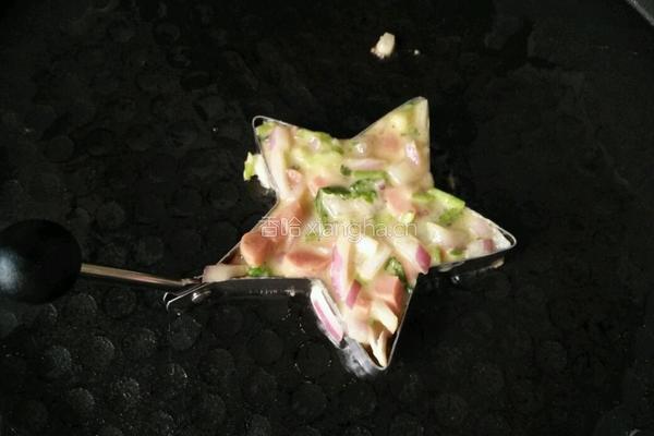星星蛋饼（洋葱火腿）的做法图解7