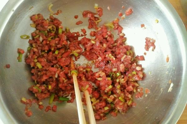 豆角牛肉水饺的做法图解3