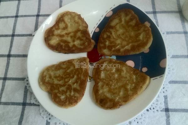 早餐～～爱心香蕉鸡蛋饼的做法图解9