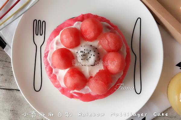 Rainbow Multilayer Cake的做法图解11