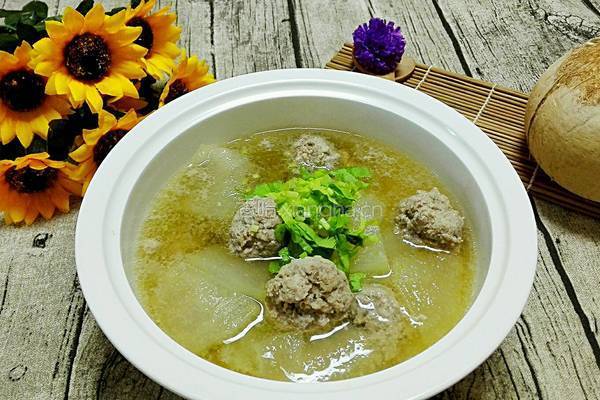肉丸子冬瓜汤的做法图解7