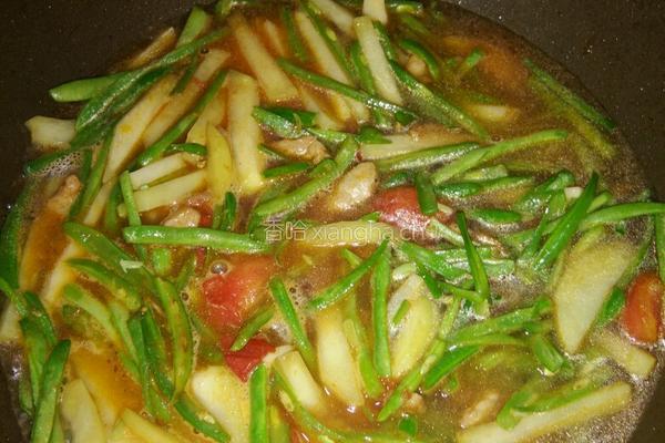 豆角焖面的做法图解5