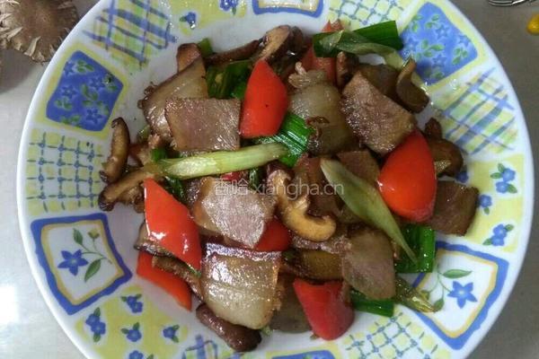 花菇炒腊肉的做法图解6