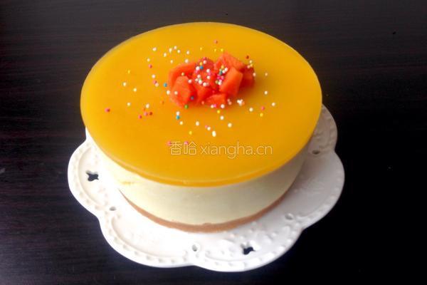 芒果酸奶慕斯蛋糕(六寸)的做法图解7