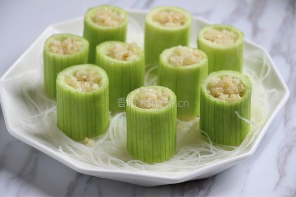 蒜蓉粉丝蒸丝瓜的做法图解5