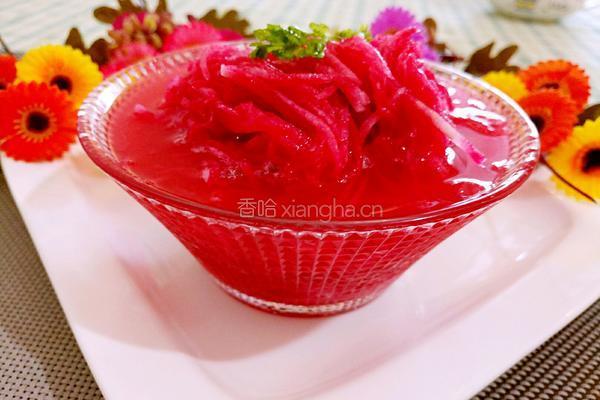 酸甜心里美萝卜丝的做法图解7
