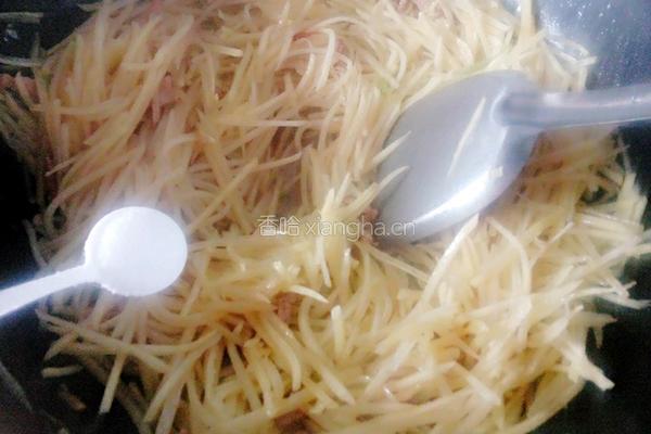 土豆丝炒肉的做法图解7