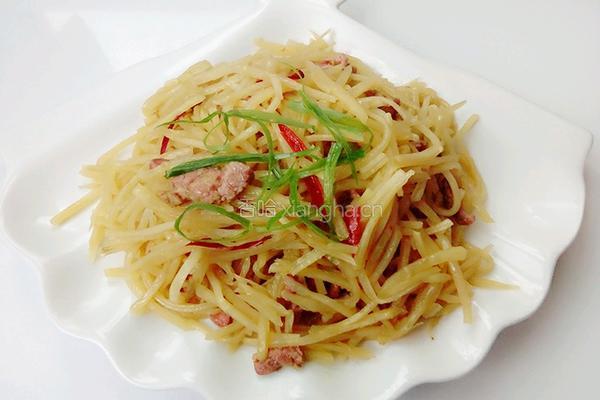 土豆丝炒肉的做法图解11