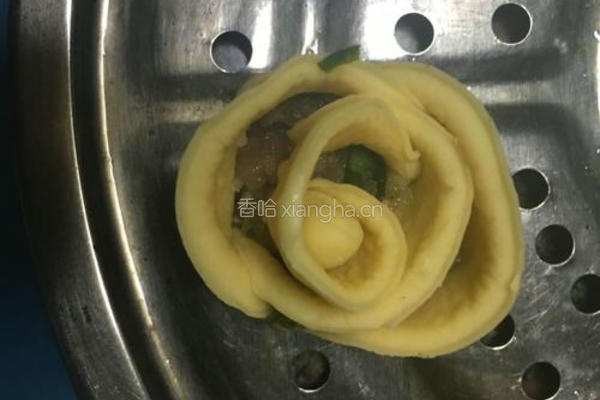 南瓜玫瑰花卷的做法图解11