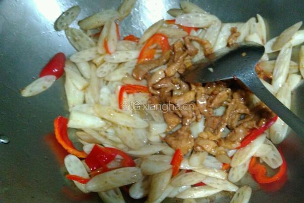 瘦肉炒藕尖的做法图解8